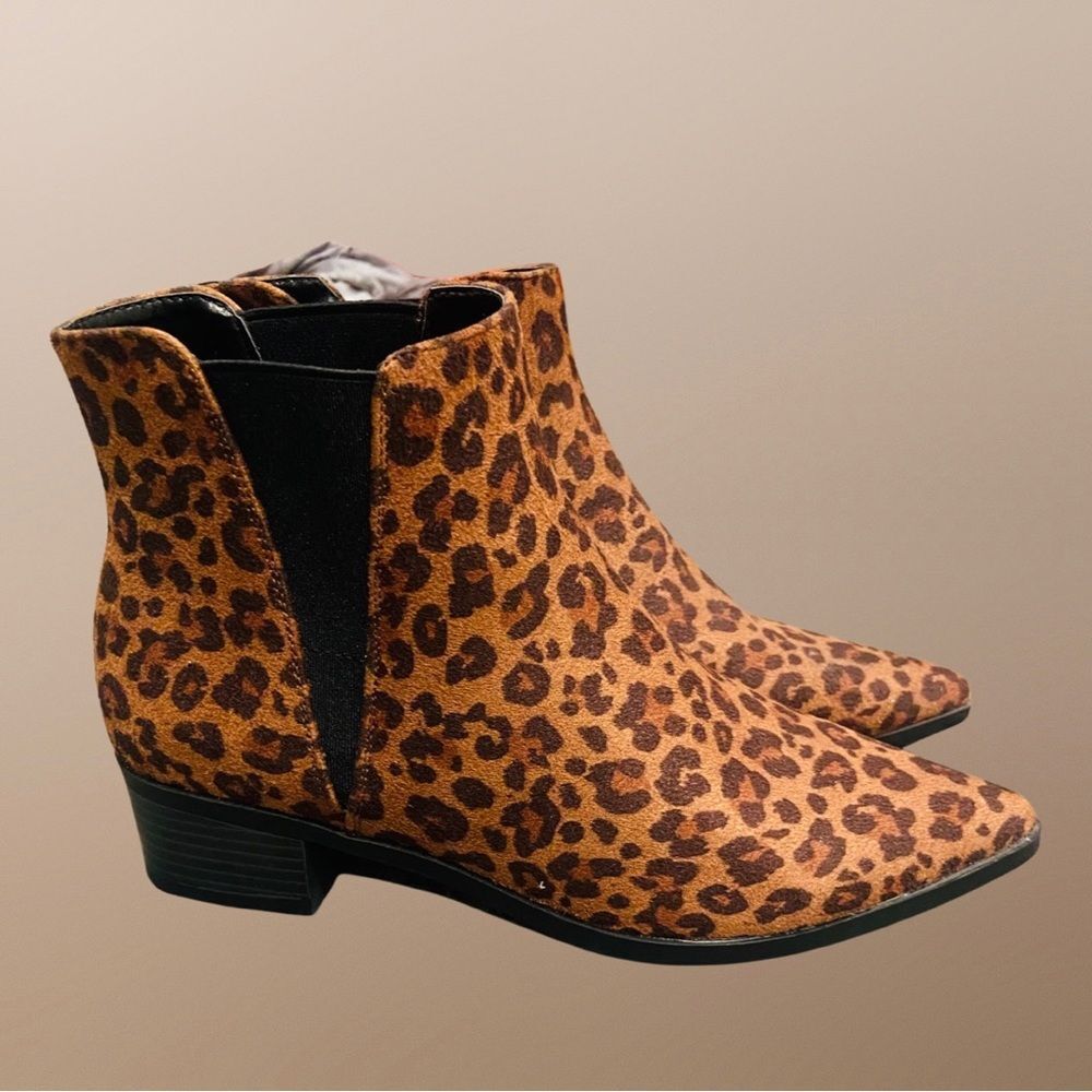 A.N.A A New Approach. Block Heel Bootie Cheetah/L… - image 3